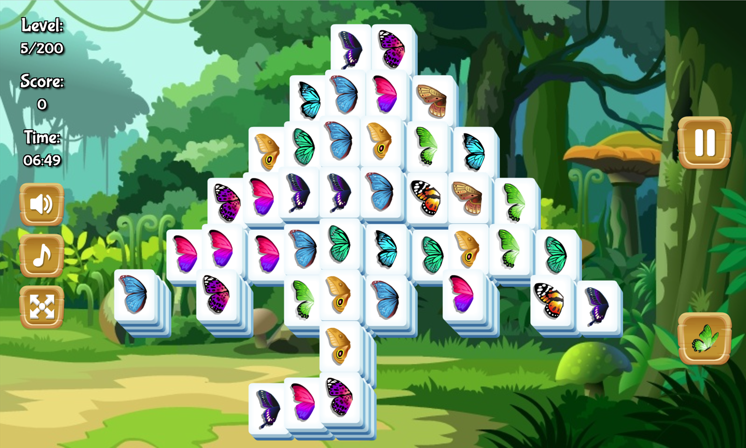 Mahjong Papillon Butterfly Mahjong Papillon Plein cran Gratuit QDOR