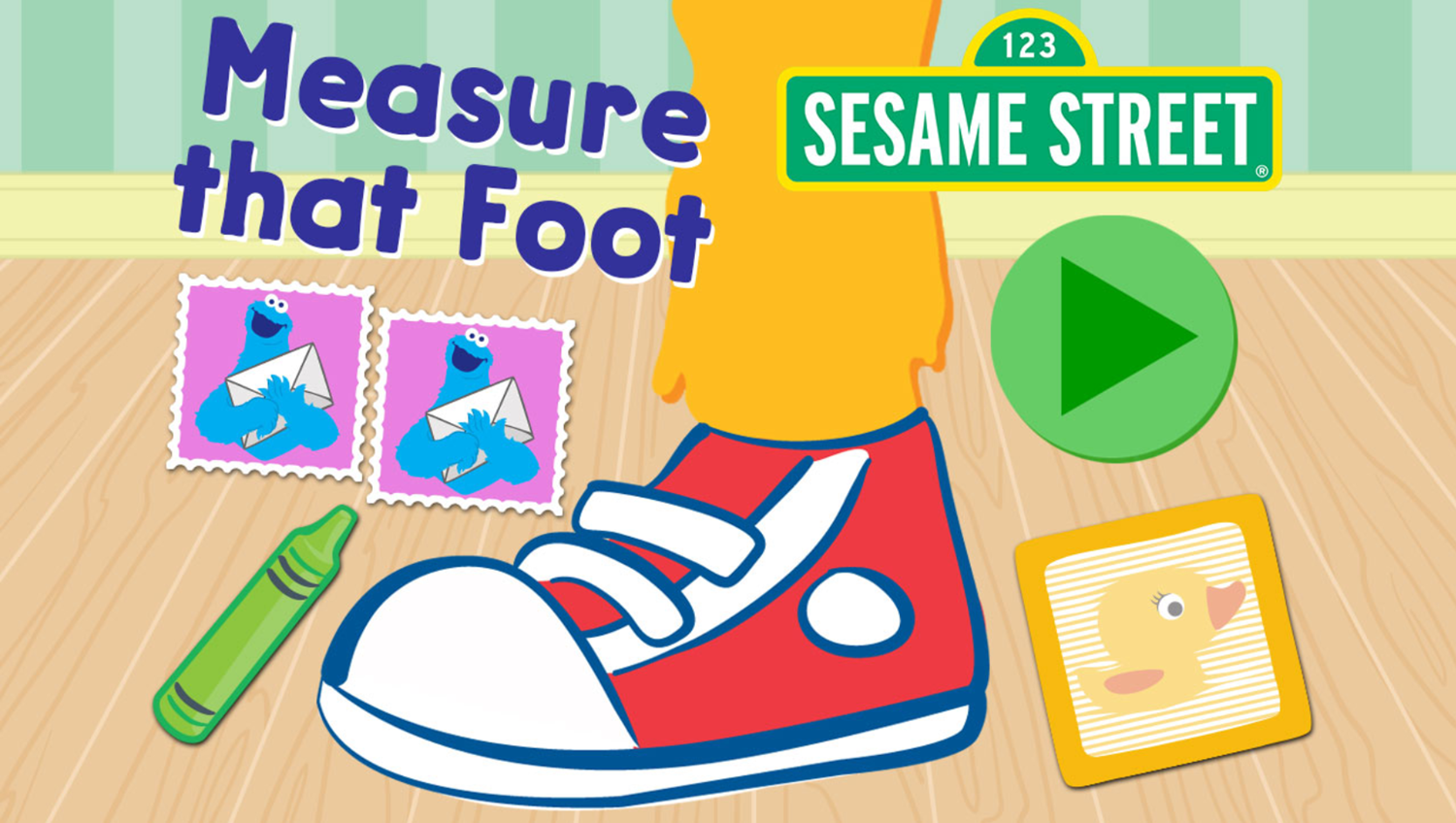 🕹️ Play Sesame Street Measure that Foot Game: Free Online Length  Measurement Video Game for Children